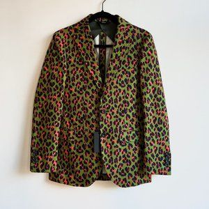 R13 x The Kills Alison Mosshart collab green orange leopard print blazer